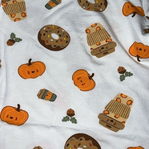 NWT ANGEL DEAR PUMPKIN THANKSGIVING FALL THEME PJ SET 6/12M - Picture 4 of 4